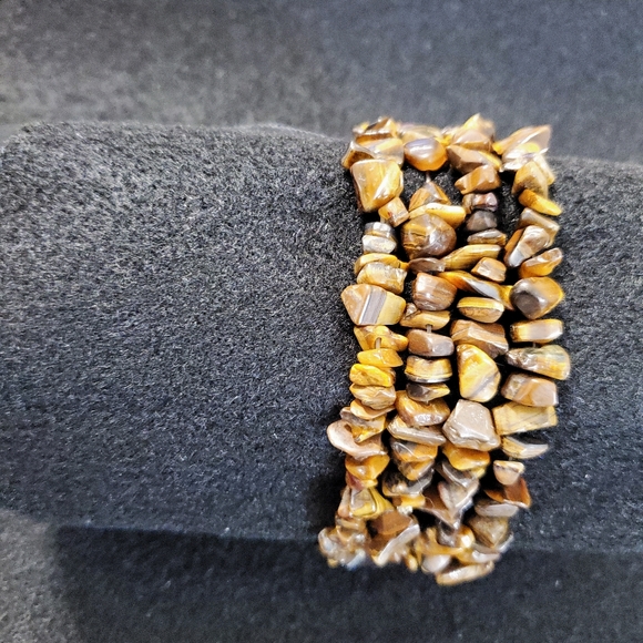 NUGGET BROWN BEADED BRACELET SET - Picture 6 of 6